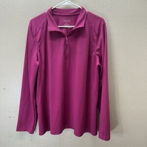 L.L. Bean Performance Athletic Golf Pullover Quarter Zip Sweatshirt Running XL